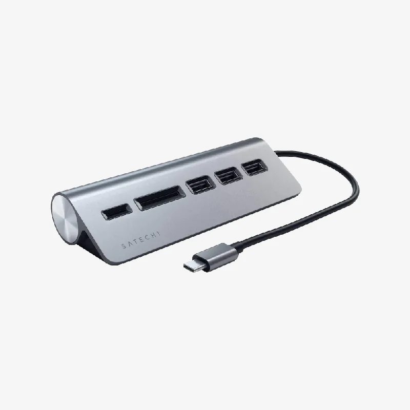 Type-C Aluminum USB Hub & Card Reader