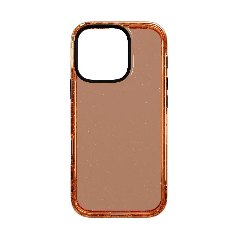 Slim TPU Case for Apple iPhone 16 Pro | Peach Fuzz Sparkle | Altitude Series