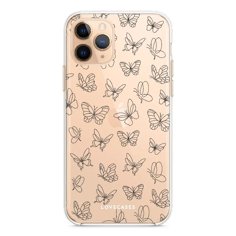 Black Butterflies Phone Case