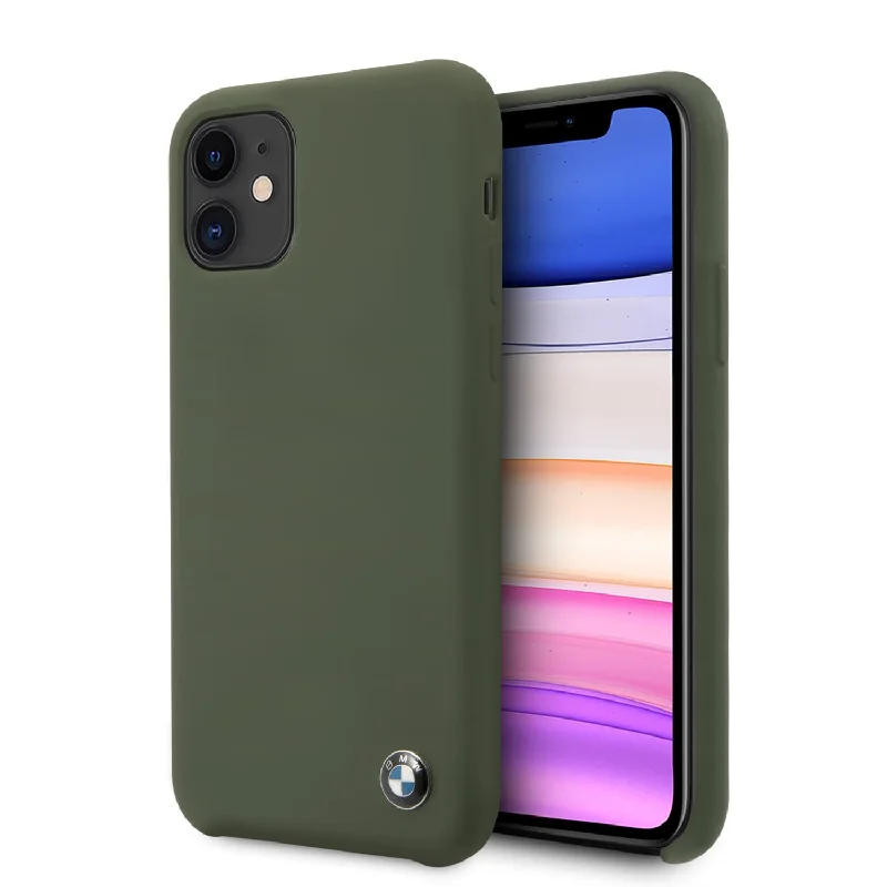 iPhone 11 - Silicone Green Signature Collection Metal Logo - BMW