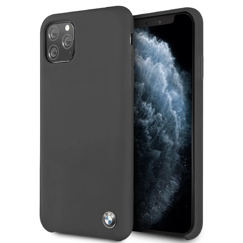 iPhone 11 Pro Max - Silicone Gray Signature Collection Metal Logo - BMW