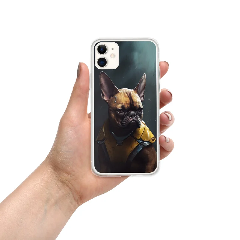 Chic Frenchie Illustrated iPhone Case - Ideal Present for Canine Aficionados