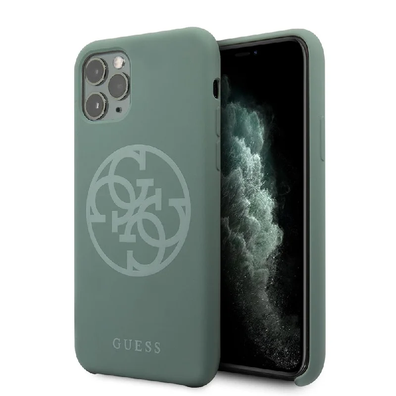 iPhone 11 Pro - Silicone Green Microfiber Interior - Guess