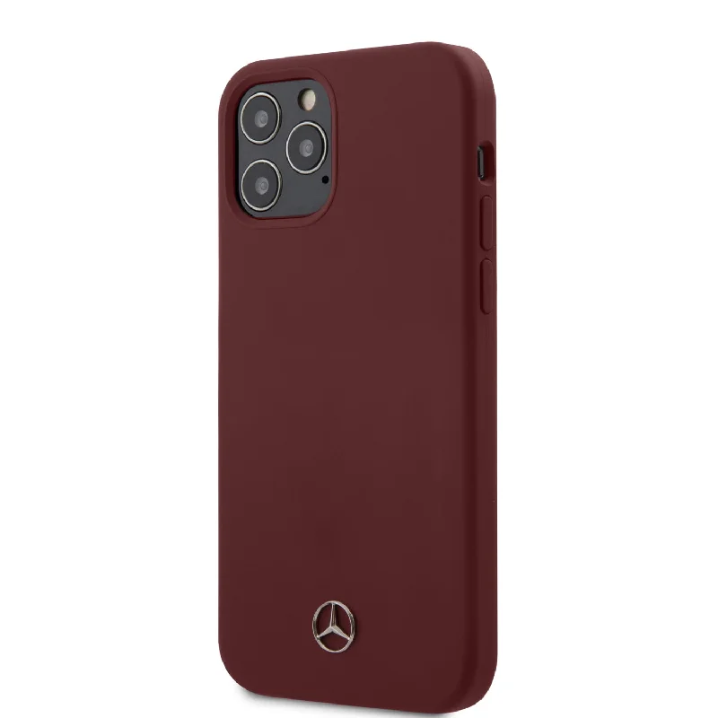 iPhone 12 / 12 Pro - Silicone Red Microfiber Interior - Mercedes-Benz