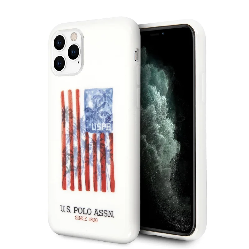 iPhone 11 Pro Max - Hard Case White American Flag Design - U.S. Polo Assn.