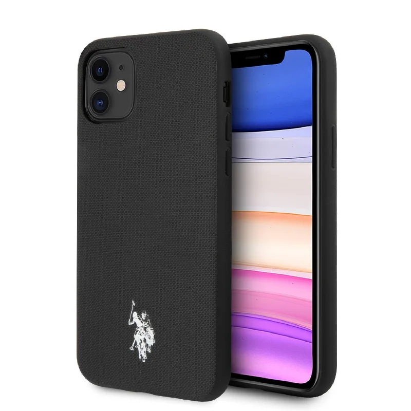 iPhone 11 - PU Leather Black Embossed Logo - U.S. Polo Assn.