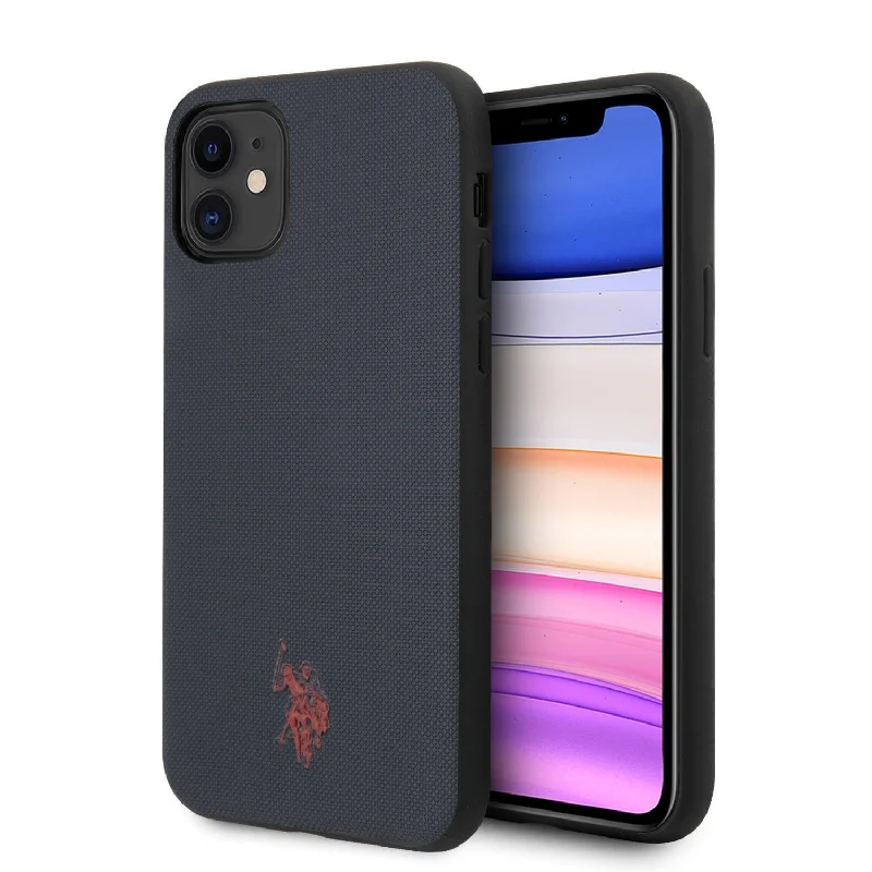 iPhone 11 - PU Leather Navy Embossed Logo - U.S. Polo Assn.