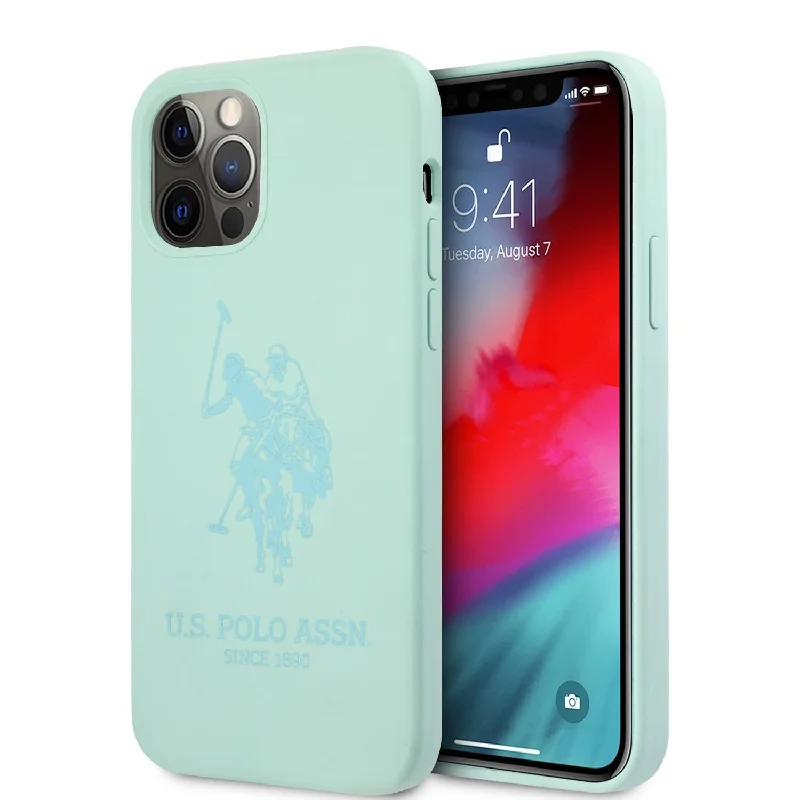 iPhone 12 / 12 Pro - Silicone Blue Tone On Tone Logo - U.S. Polo Assn.