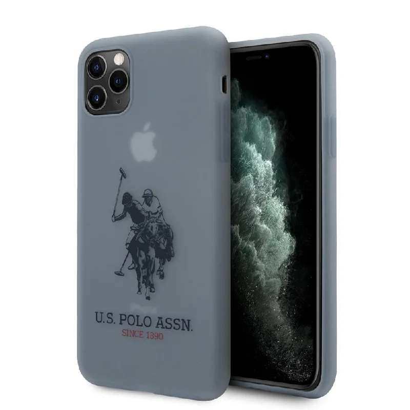 iPhone 11 Pro Max - Silicone Blue Transparent Big Horse - U.S. Polo Assn.